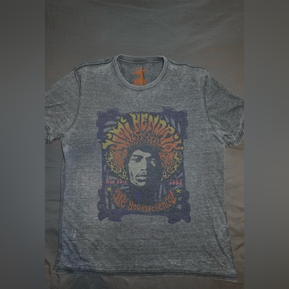 Lucky Brand Gray Jimi Hendrix Graphic Tee